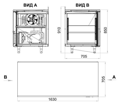 Стол морозильный polair tb3gn g